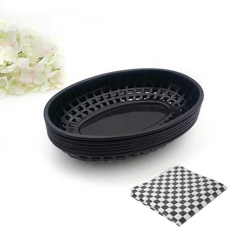 French Fry Basket and 24pcs Wax Paper  (4)