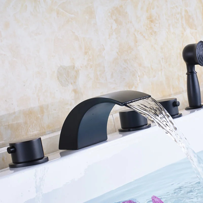 5 шт. смеситель для ванны Водопад с 3 ручками|faucet set|bathtub faucetstub faucet set |
