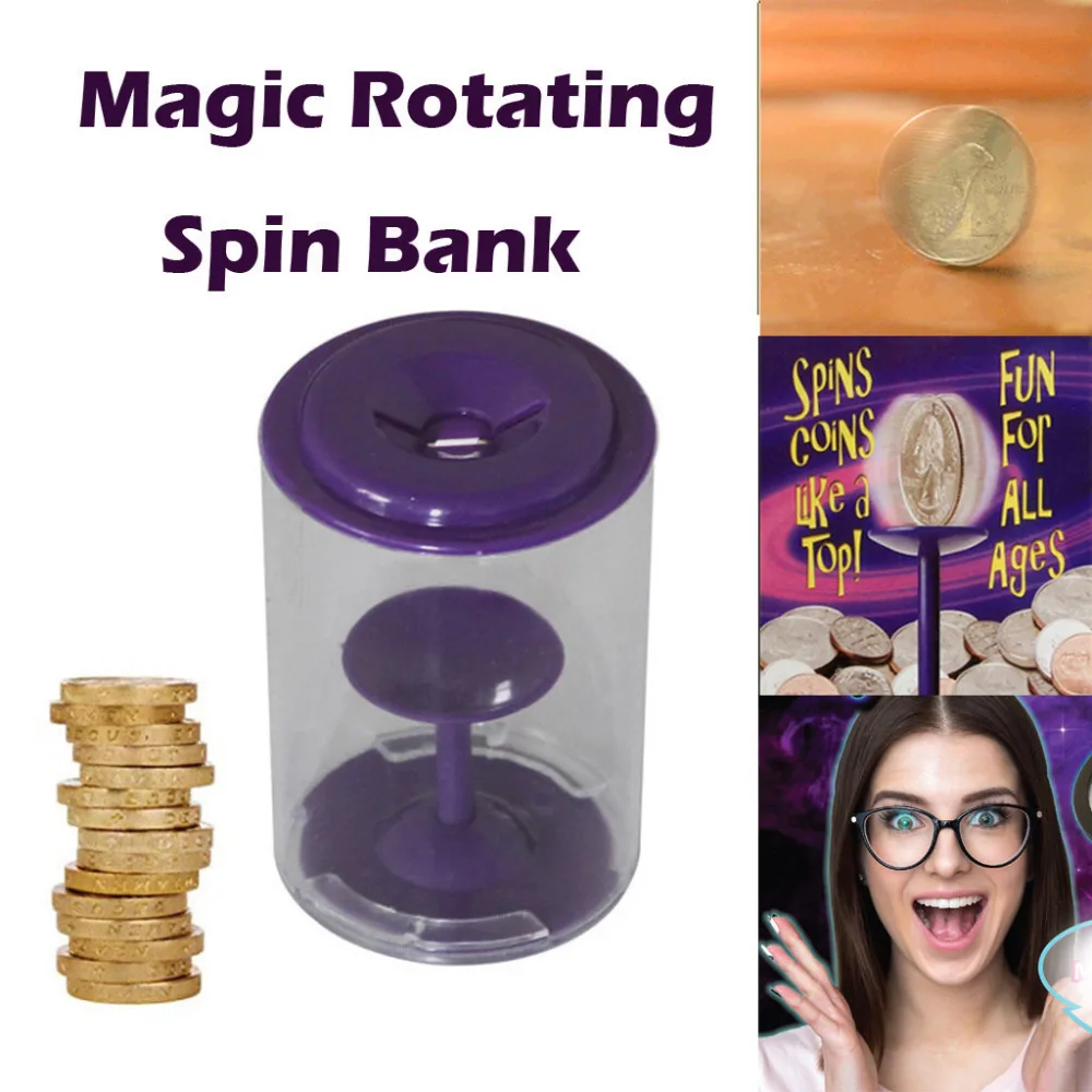 

Piggy bank Magic Rotating Coin Bank Decompression Desktop Creative gift