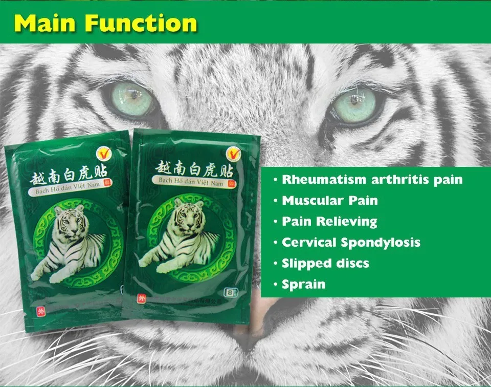 Hot Sale 40pcslot White Tiger Blam Plaster Meridians Paste Pain Relief Rheumatism Plaster Joint Pain Killer Body Massage Patch-15