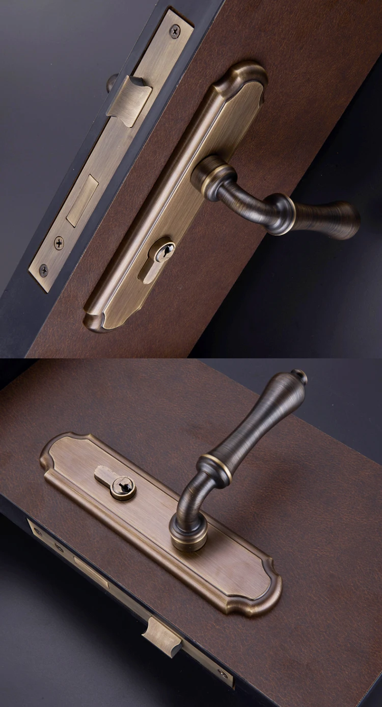  BRAND  1Set European Solid Brass Door Lock Set Interior Safety Anti-theft Silent Door Lock for Livi - 33050898848