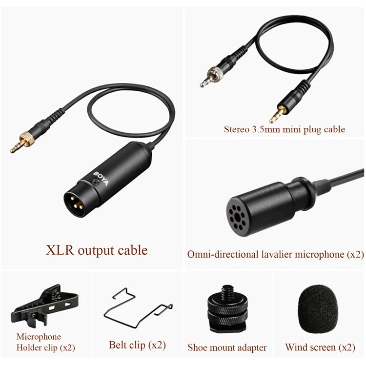 BOYA BY-WM6/BY-WM5/BY-WM8 UHF Беспроводная микрофонная система всенаправленный Lavalier микрофон для ENG EFP DV DSLR