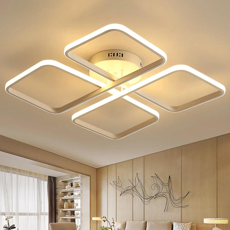 

Square Surface Mounted Modern led living room bedroom ceiling Chandelier lights fixtures Aluminum ceiling Chandelier AC85-265V