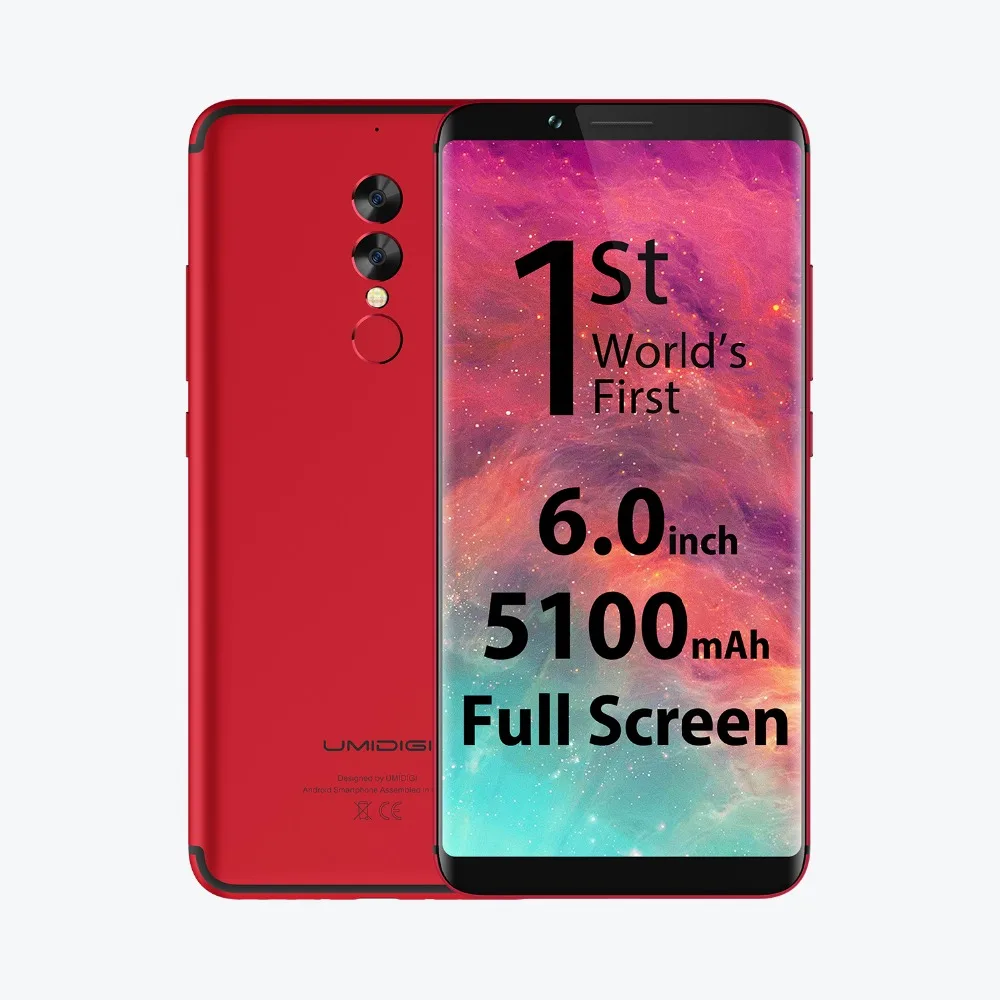 Оригинальный umidigi S2 мобильный телефон MTK Helio P20 6 0 дюйма 5100 mAh 13.0MP двойной сзади