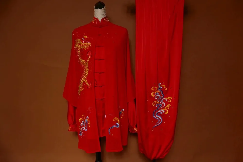 Wushu taichi одежда тайцзи changquan Униформа боевые искусства соревнования вышитые