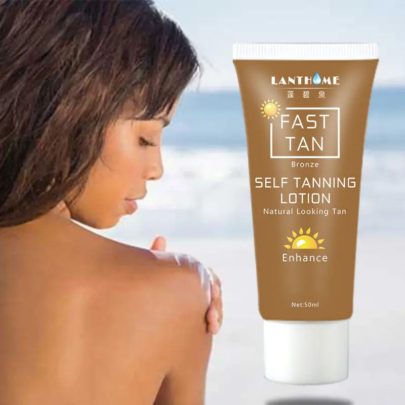 Image Lanthome Self Dark Tanning Cream Body Tanning Self Sun Tan Enhance Bronzer Cream Lotion Day Tanning Cream Bronzer Tanner Lotion