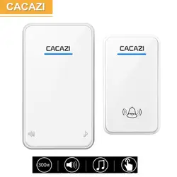 CACAZI умный беспроводной домашний дверной Звонок Цифровой Регулируемый музыкальный пульт для пожилых пейджер водостойкий Регулируемый