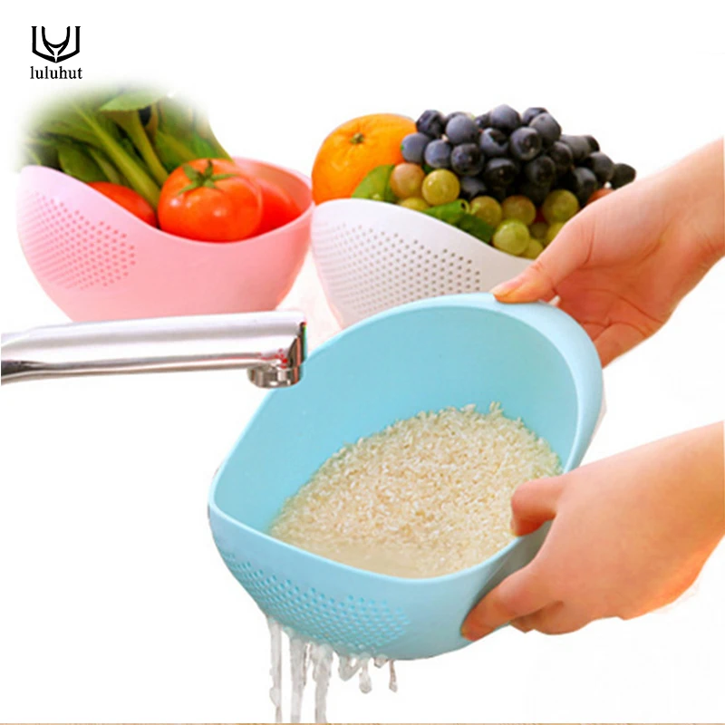 luluhut kitchen use rice wash pot plastic drainer vegetable fruit