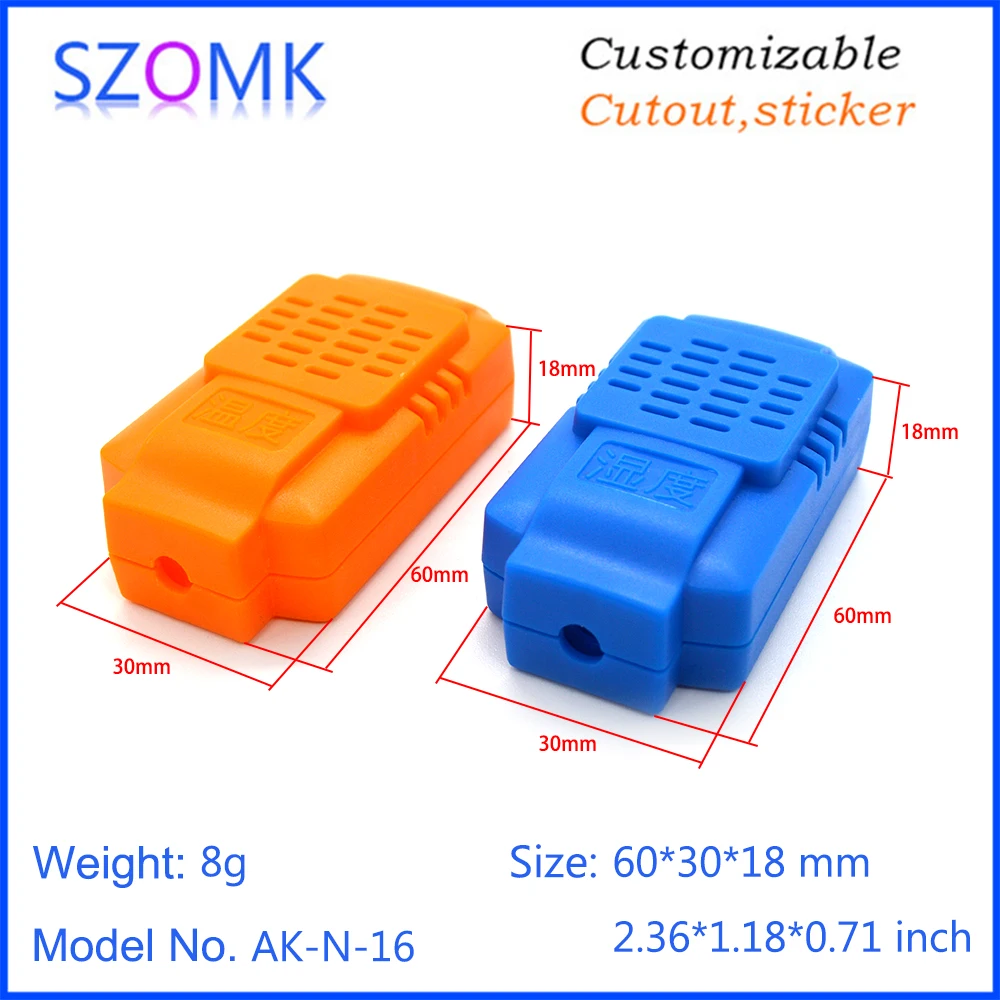 szomk plastic electronics control box pcb enclosure junction housing abs electrical project box humidity sensor enclosure (9)