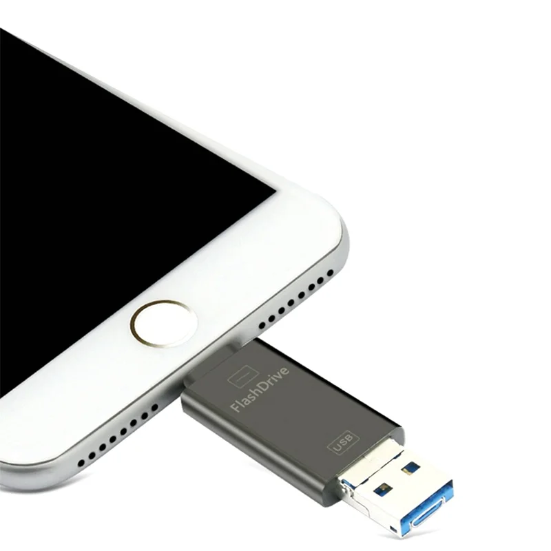 Металлический USB флеш накопитель Kismo 32 Гб 64 256 ГБ карта памяти флэш диск OTG для iPhone X