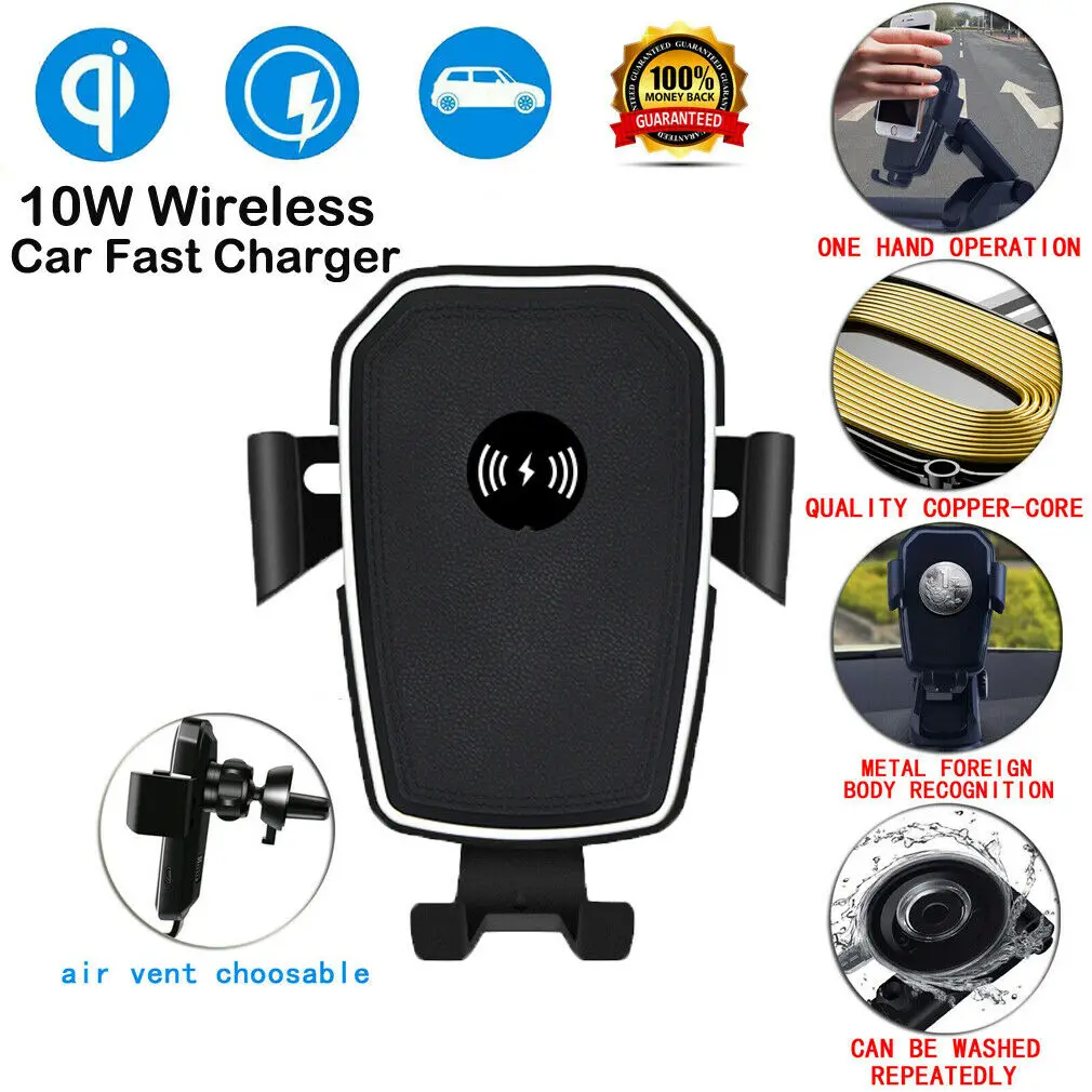 

Hot Wireless Automatic Clamping Fast Charging Car Charging Charger Mount Air Vent Phone Holder