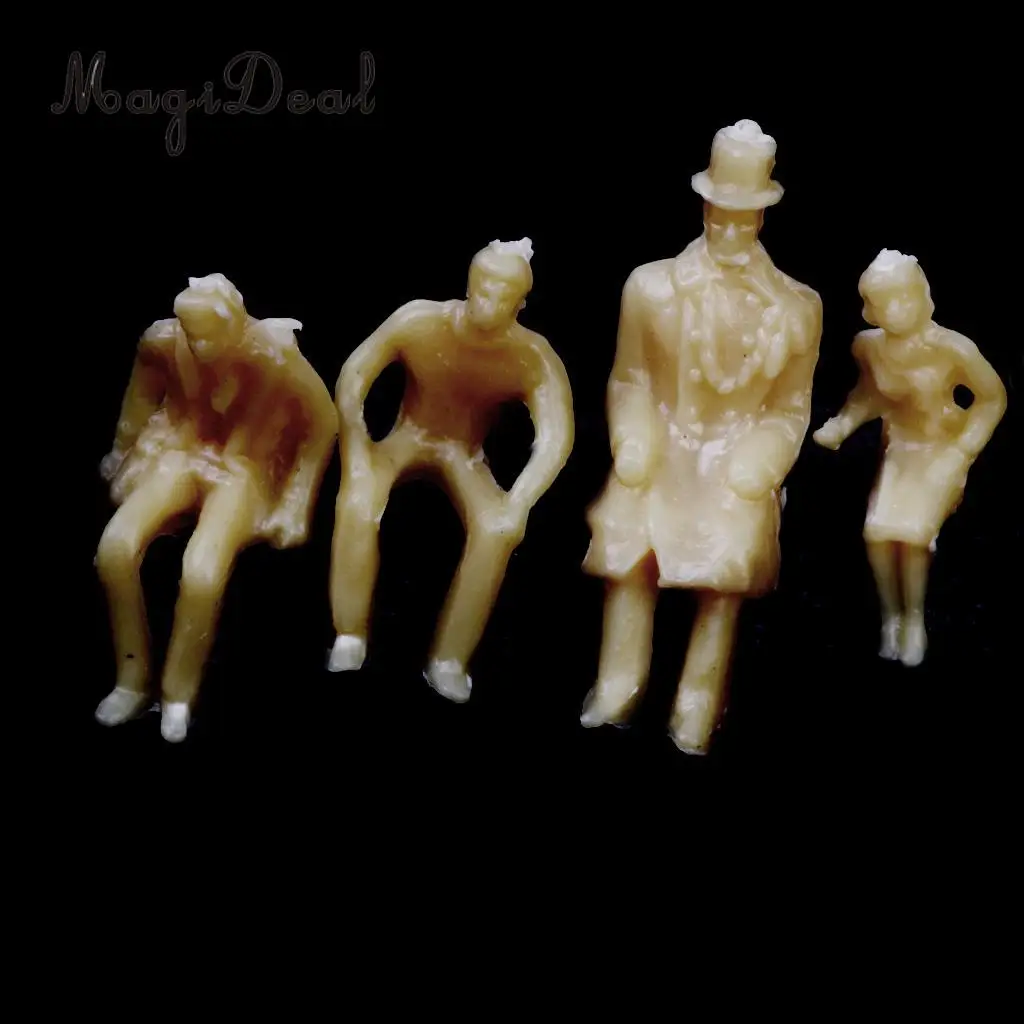 100Pcs/Pack HO Diorama Scenics Seated People Passenger Figures Model Train Layout Street Scene Diorama DIY Toys