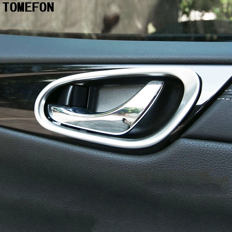 4 шт. для Nissan Tiida Pulsar C13 2014 2015 2016 ABS Chrome матовая внутренняя ручка двери Чаша защитный