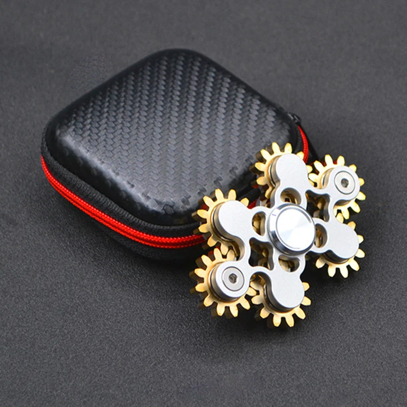 4 Styles New Version Nine Gears Fidget Spinner Toys Brass Aluminum EDC Hand Spinner for Keep