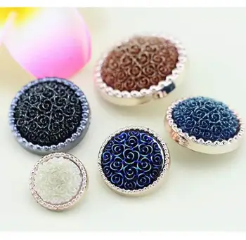 

Beautiful Coat Buttons 200PCS 22MM Plastic Lady Plated Gold Fashion Rhinestone Buttons with shank for suit boots