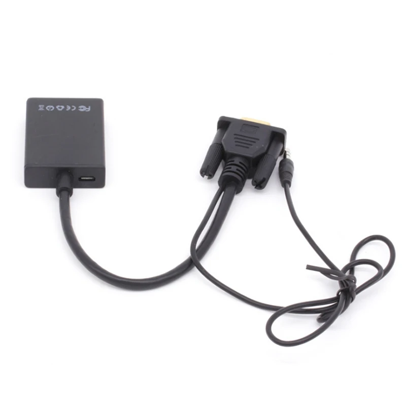Преобразователь из VGA в HDMI адаптер папа мама с USB аудио 3 5 мм выход 1080P кабель для ПК