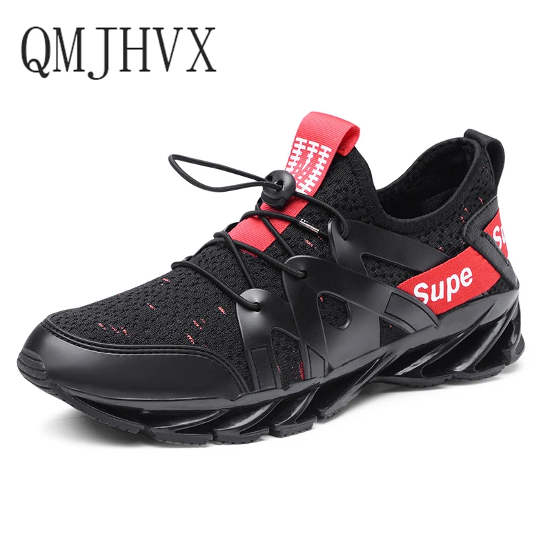 

QMJHVX2019 New Mesh Men Casual Shoes Lac-up Men Shoes Lightweight Comfortable Breathable Walking Sneakers tenis masculino adulto