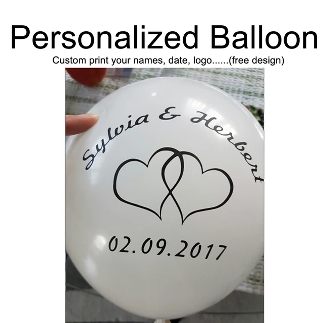 Custom Your Own Party Balloons Personalized Balloon Print Name Custom Your Own Party Balloons Personalized Balloon Print Name Logo For Wedding Birthday Baby Shower
