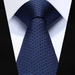 Tzc08l6 синий черный проверить тонкий узкий 2.6 "100% натуральный шелк Для мужчин Галстук свадьбу галстук
