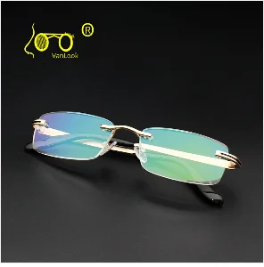 Мужские очки для чтения без оправы с алмазной оправой+ 1,00+ 1,50+ 2,00+ 2,50+ 3,00+ 3,50 4,00 Oculos de Leitura, модные деловые очки