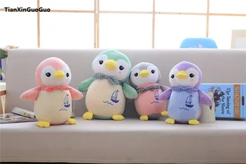 

large 35cm cartoon penguin creative plush toy bowtie penguin cotton soft doll throw pillow birthday gift s0967