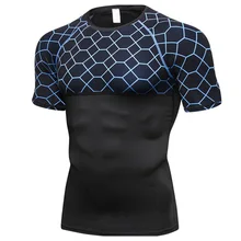 Мужская Летняя быстросохнущая плотная дышащая спортивная рубашка с круглым вырезом и коротким рукавом C55K распродажа