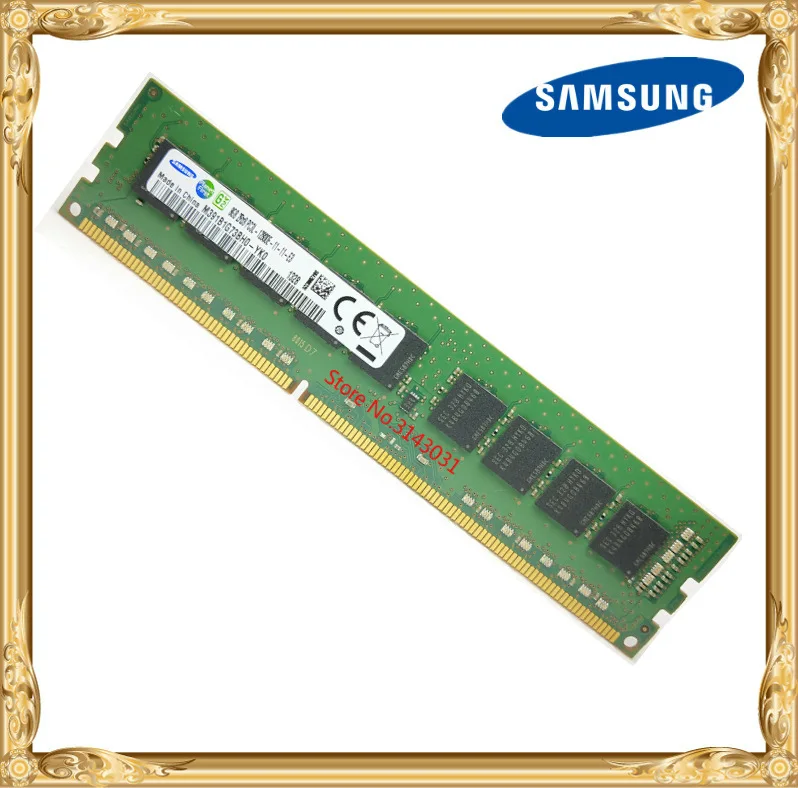 سامسونج udimm ecc ddr3 8 جيجابايت ذاكرة الخادم 1600 ميجا هرتز النقي 2rx8 8 جرام PC3L-12800E محطة ram 12800 غير مصقول