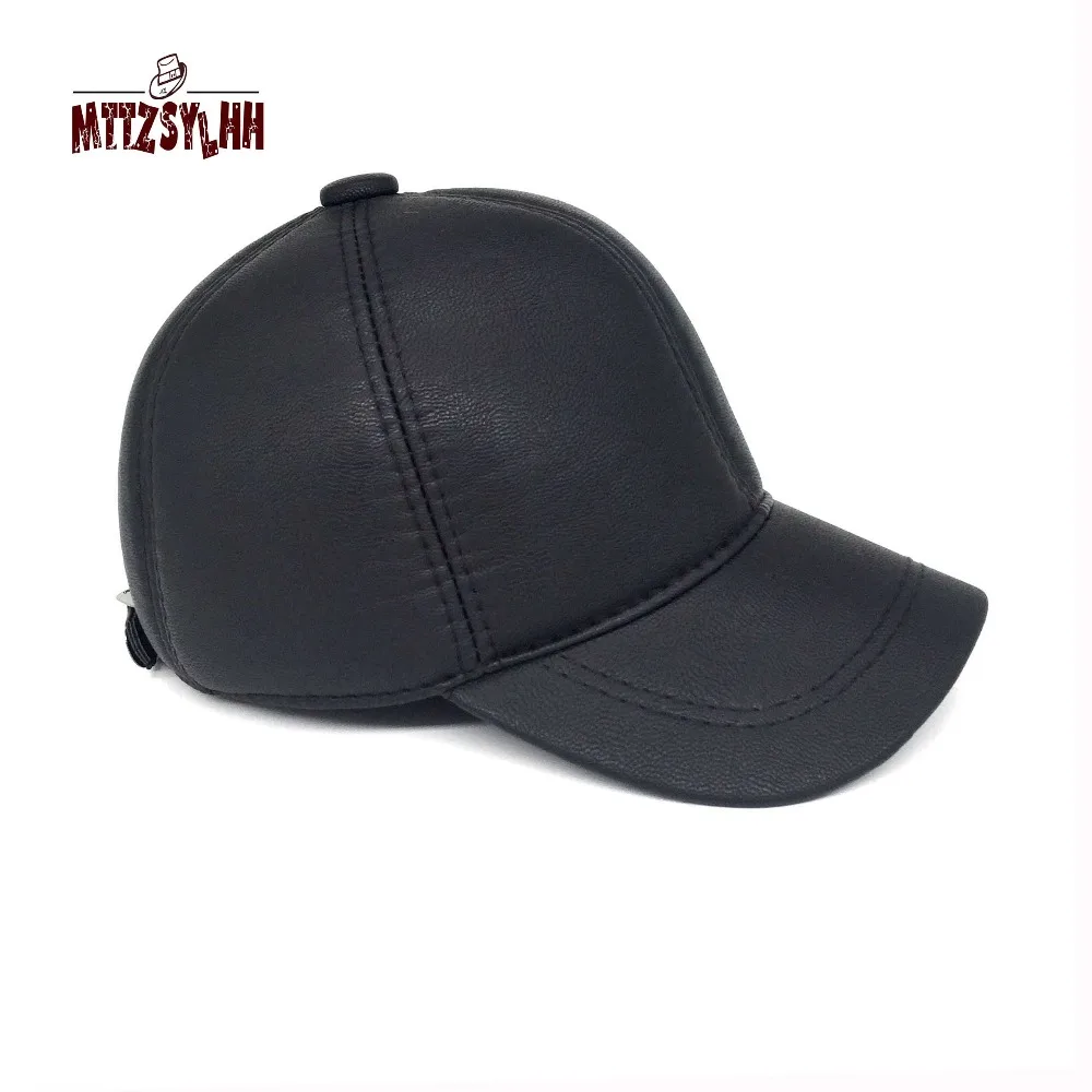 Online Otoño de los hombres de gorra de béisbol de calidad utilizando artificial cuero artificial oreja caliente temperatura artesanía