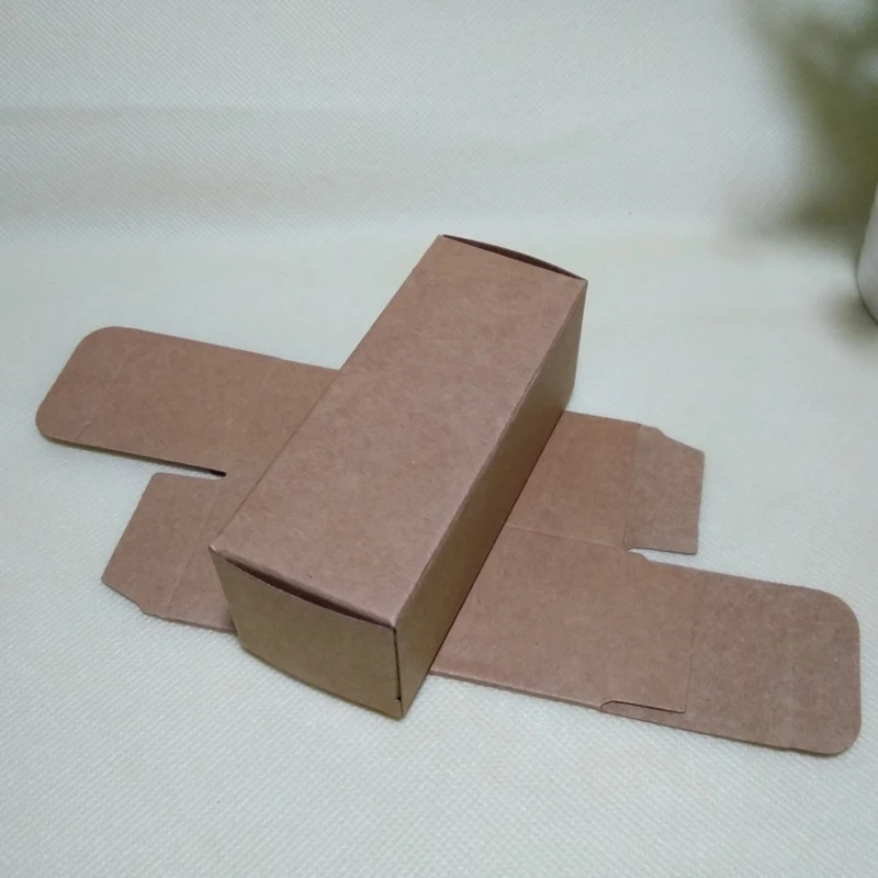 Blank Paper Box DIY Cosmetic Gift Boxes for Facial cream Emulsion spray bottle  Package valve tubes - Black White Kraft optional