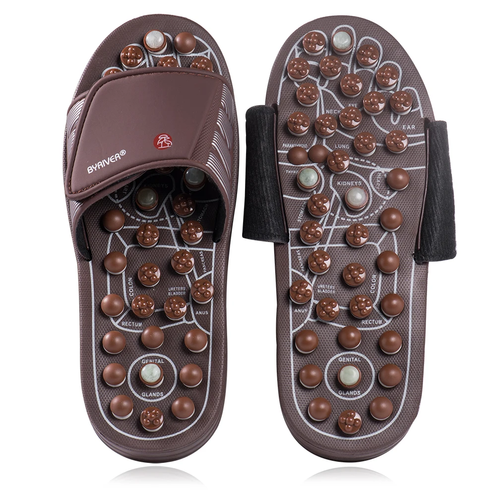 Goede BYRIVER Acupressuur Voet Massager Massage Slippers Schoenen Reflexologie Sandalen Relief Fasciitis Plantaris Artritis voor Mannen Vrouwen