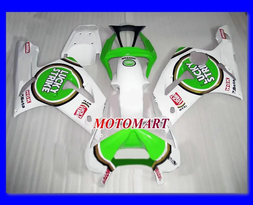 Набор обтекателей мотоцикла для KAWASAKI Ninja ZX6R 03 04 636 2003 2004 Белый Зеленый ABS