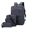 Mochila masculina backpack set 3 Pcs/set male Shoulder Bag Teenagers Man Student Book Bag erkek sırt çantası para adolescentes 3