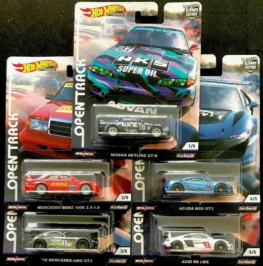 Горячие колеса автомобиля 1:64 Автомобиль культура открытый трек NISSAN MERCEDES AUDI AUCRA