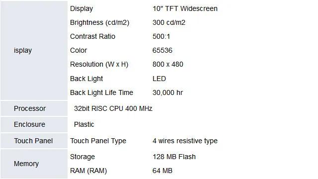 Человеко-машинный интерфейс Weinview сенсорный экран панель TK6100IV5 PLC, 1" 800x480 TFT lcd 65536 цветов, 2 COM порта, RS232/RS485, 128MB