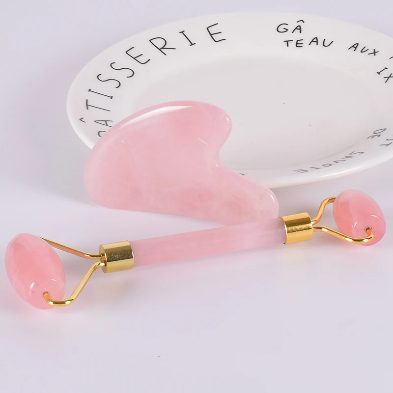 Jade Roller Gua Sha Tool Set Acupuncture Scraping Natural Rose Quartz Face Massage Slimming Anti Wrinkle Cellulite Neck Gift Box Jade Roller Gua Sha Tool Set Acupuncture Scraping Natural Rose Quartz Face Massage Slimming Anti Wrinkle Cellulite Neck Gift Box