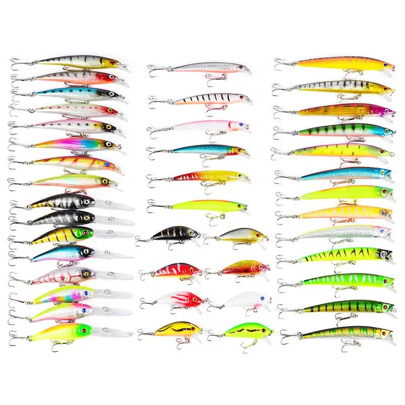 

43pcs/set Fishing Lures Kit Mixed Set Artificial Fishing Lures Bait with Hook
