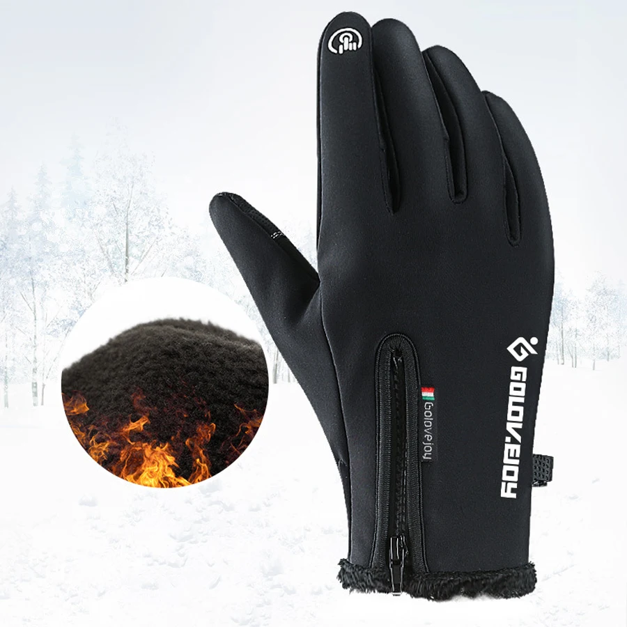 Luvas de Neoprene de Pesca Homens de Bicicleta Cheio de Caça ao ar Livre de Equipamentos Pesca do Gelo do Inverno 2018 do Gelo do Inverno à Prova d' Água Anti slip Dedo Acessórios Engrenagem 18 Cheap Luvas de pesca
