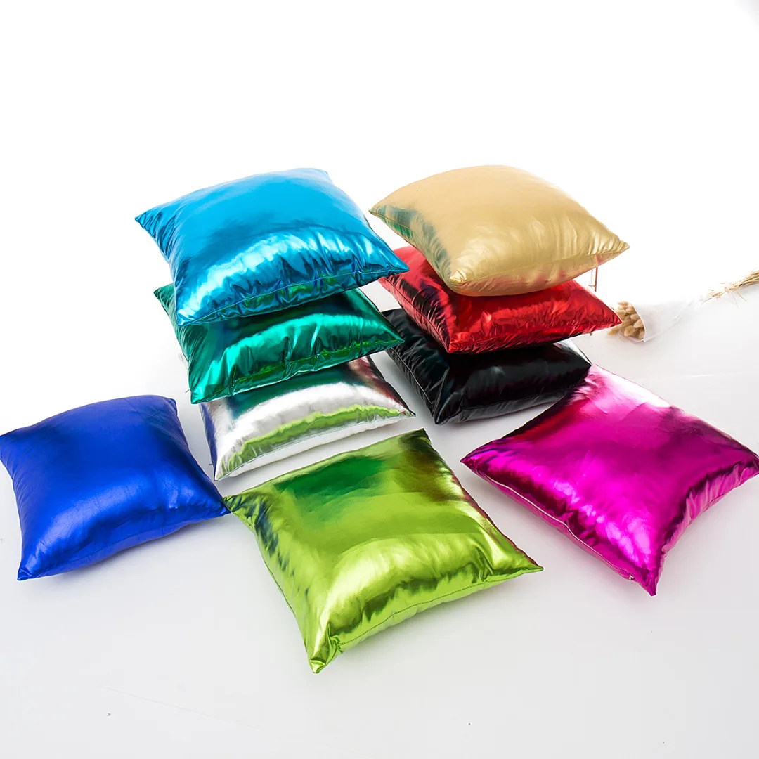 Shining Throw Pillow Case Square Pillow Cover Solid Pillowcase for Home sofa Christmas Party Decoration Cushion Cover 45x45cm
