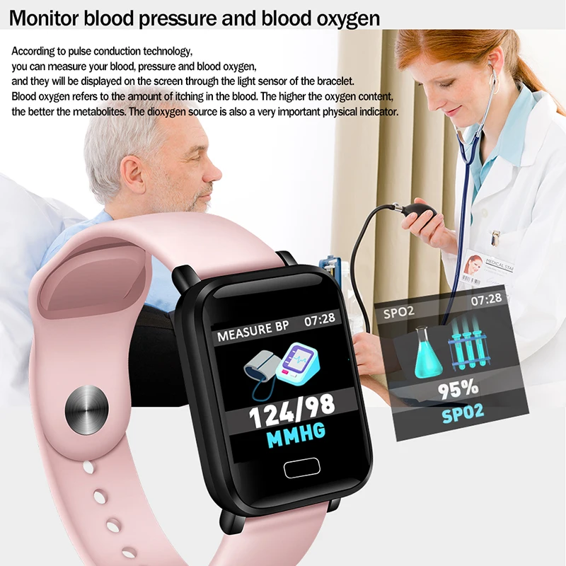  LIGE Smart Bracelet Women IP67 Waterproof Fitness Tracker Wristband Pedometer Heart Rate Monitor Sp - 33024590771