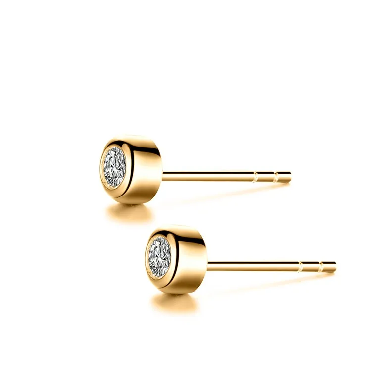 New Arrival ZOCAI 0.22 ct certified real diamond earrings 18K yellow gold diamond earrings 18K rose /white gold JBE00184
