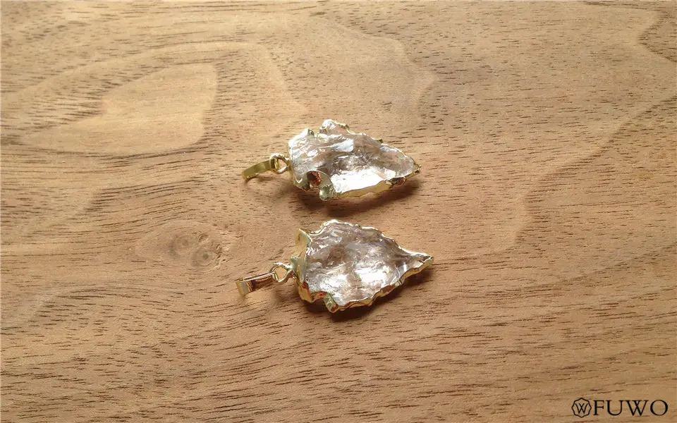 Clear Quartz Arrowhead Pendant 10