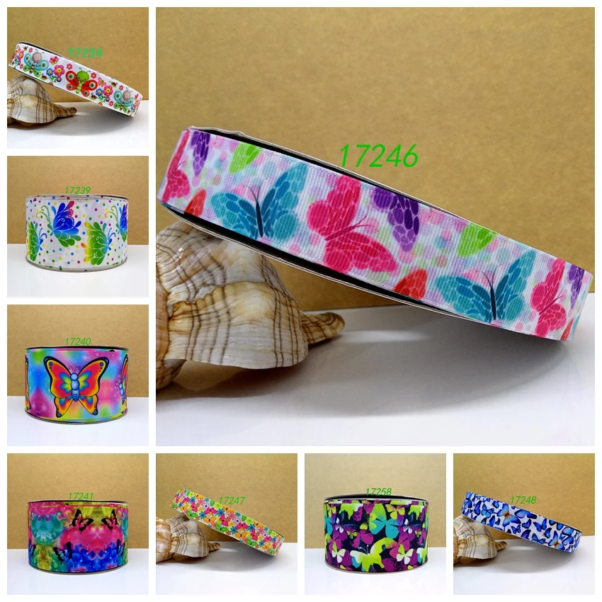 

Free shipping 50 yard cartoon printed grosgrain ribbon 17246