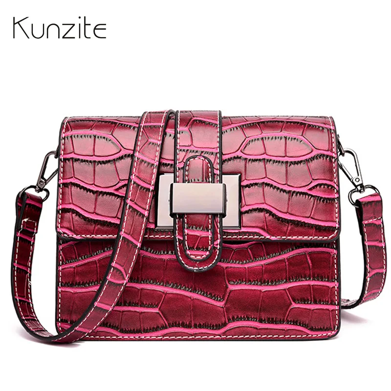 

Fashion Alligator Women's Shoulder Bags Leather Crossbody Messenger Bag for Women 2019 Lady Handbag Small Tote Purse Sac A Main