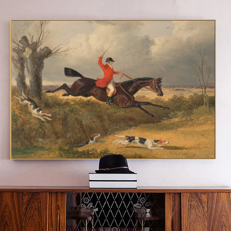 

no frame classical figures exercising royal horses hounds canvas printings oil painting printed on canvas wall art decoration