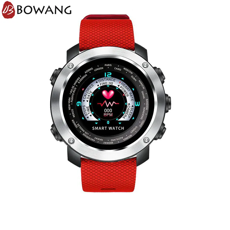 

Smart Watch Men Women Sport Smartwatch BOWANG Waterproof Heart Rate Monitor Pedometer Remote Camera Control IOS Android W02