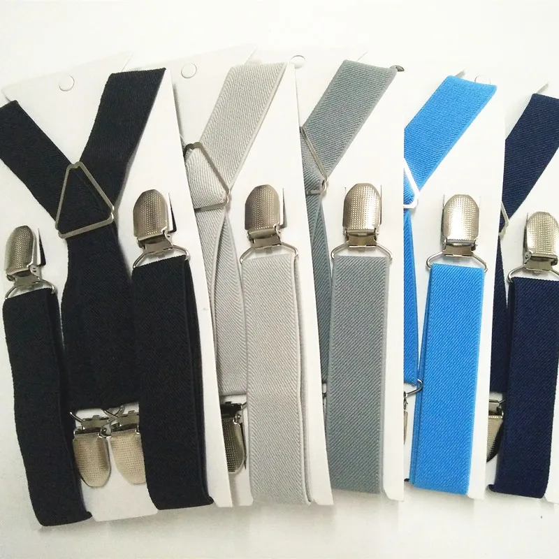 2.5*65CM S Size Adjustable Strap X Back Baby Boy Suspenders 4 strong Clips on Kids Braces Suspender Hold Trousers Boys girls