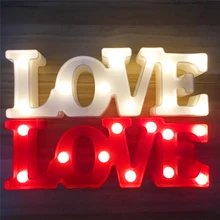 LOVE 3D Night Light LED Standing Lamp Marquee Letter Lights Luminaria Children Toys Home Party Wedding Decoration