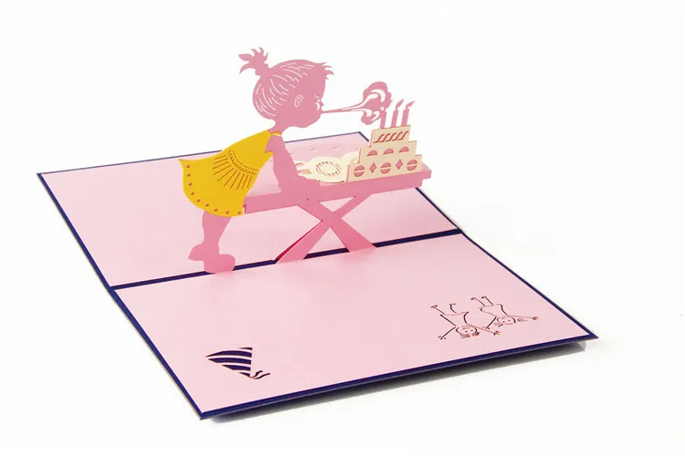  Ynaayu 3D Happy Girtl Greeting Cards Happy Birthday Invitations Cards Greeting Cards 3D Cards Postc - 32819821672