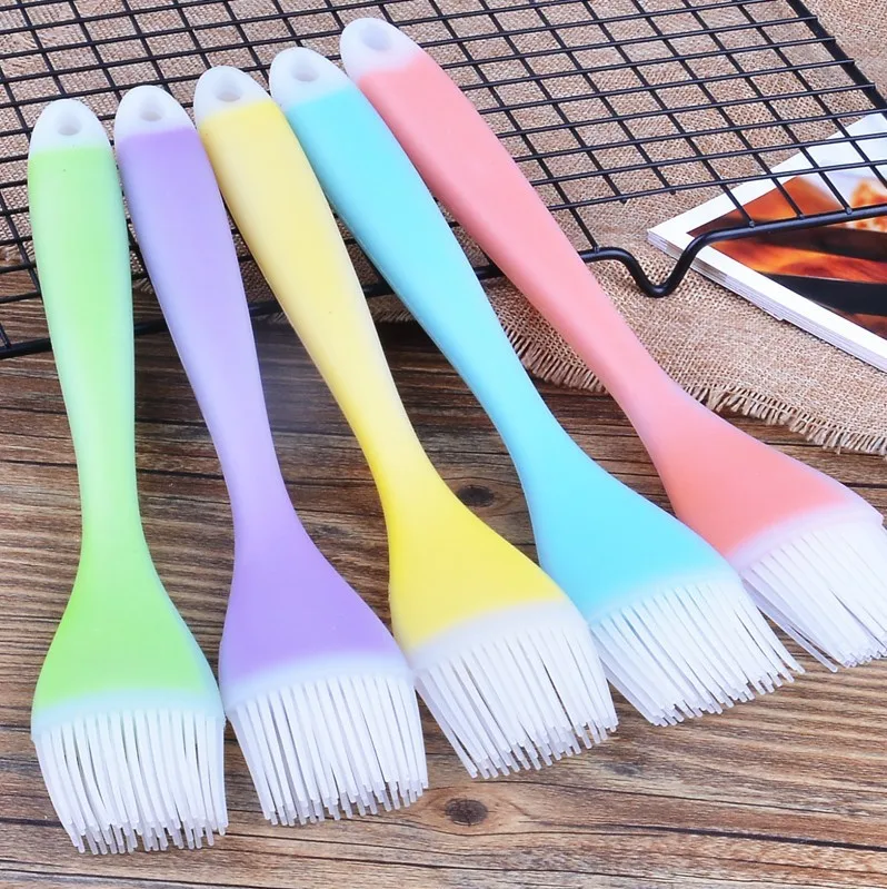 

2 pcs 2019 new arrival Baking cake tools integrated translucent silicone cake oil brush high temperature barbecue elbow brush