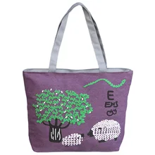 Mode Cartoon-Design frauen Tragbare Schultertasche Qualität Durable Leinwand Handtasche Casual Tote Bag Einkaufstaschen